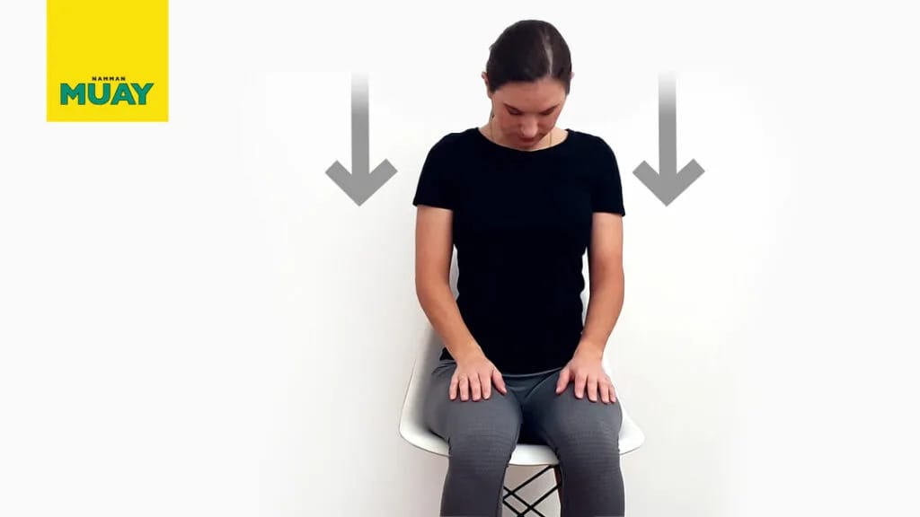 Cvik Cervikálna flexia na uvoľnenie krku