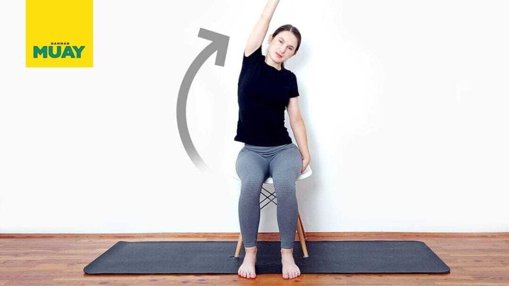 Sedový QL strečing na uvoľnenie krížov a bokov