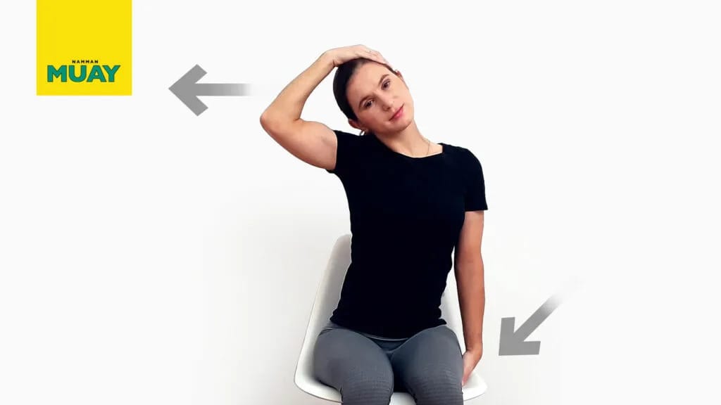 Preťahovanie horného trapézového svalu pre uvoľnenie napätia